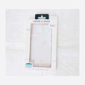 NEW Carson & Quinn iPhone 12 Pro Max Clear Phone Case Cover Anti Microbial NIB